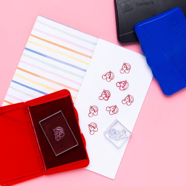 Avery Carter's  Felt Red Stamp Pad, 2.75 x 4.25 Inch Ink Pad (21071)